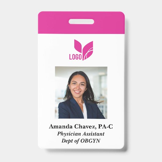 Aangepaste foto Bedrijfs werknemer ID Badge (Voorzijde)