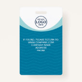 Aangepaste Foto Bedrijfsmedewerker Barcode Blauw Badge (Achterkant)