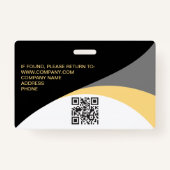 Aangepaste foto bedrijfsnaam van werknemers badge (Achterkant)