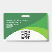 Aangepaste foto Bedrijfsnaam Werknemersnaam QR-cod Badge (Achterkant)