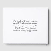 Aangepaste foto begrafenis gastenboek - in liefdev (Achterkant)