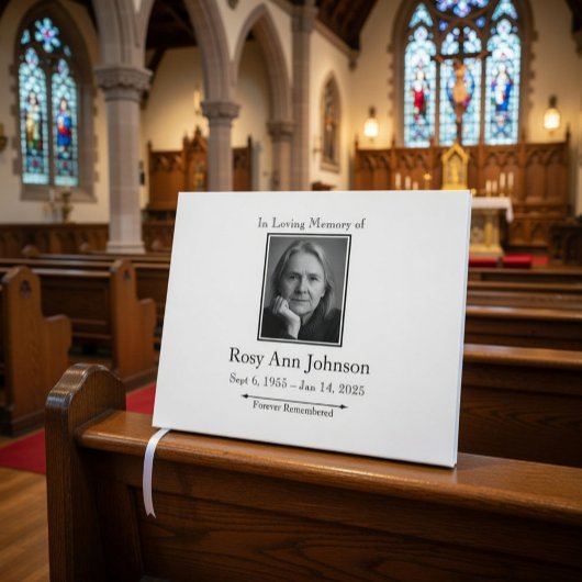 Aangepaste foto begrafenis gastenboek - in liefdev