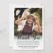 Aangepaste foto begrafenis | Sympathy White Bedankkaart (Voorkant)