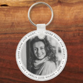 Aangepaste foto begrafenismonument in liefdevolle sleutelhanger (Voorkant)