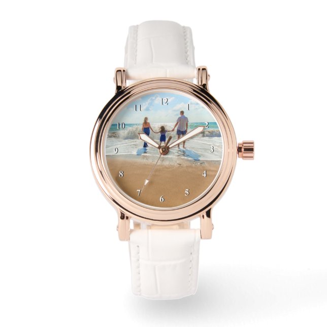 Aangepaste foto Bekijk gepersonaliseerde cadeau Horloge (Voorkant)