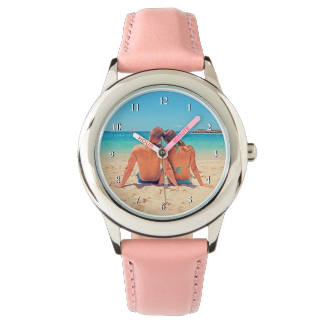 Aangepaste foto Bekijk je favoriete liefdesfoto's Horloge (Voorkant)
