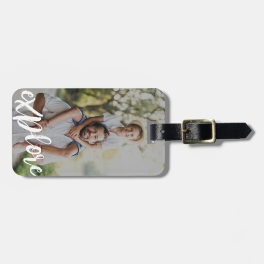 Aangepaste foto bekijken bagagelabel (Voorkant horizontaal)