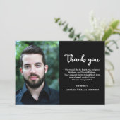 Aangepaste foto Bereavement Funeral Sympathy Memor Bedankkaart (Staand voorkant)