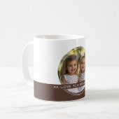 Aangepaste Foto & Bericht Wit & Bruin C33 Geheugen Koffiemok (Voorkant links)