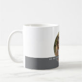 Aangepaste Foto & Bericht Wit & Grijs C19 Geheugen Koffiemok (Links)