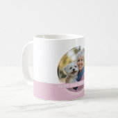 Aangepaste Foto & Bericht Wit & Roze C52 Geheugen Koffiemok (Voorkant links)