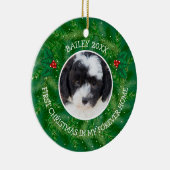 Aangepaste foto Bernedole 1 kerst Keramisch Ornament (Rechts)