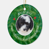 Aangepaste foto Bernedole 1 kerst Keramisch Ornament (Links)