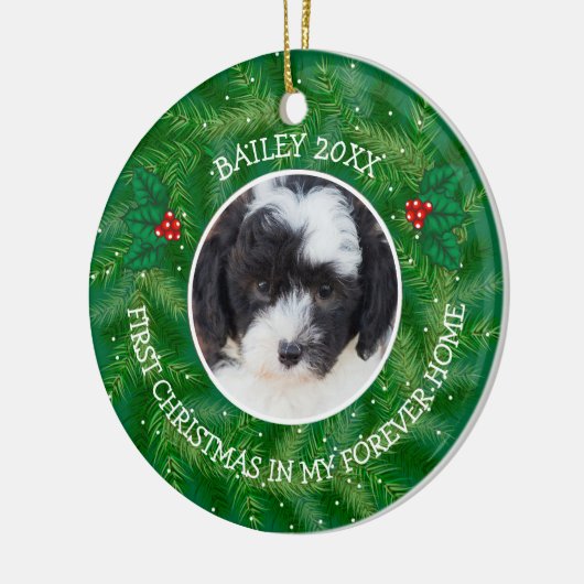 Aangepaste foto Bernedole 1 kerst Keramisch Ornament (Links)