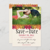 Aangepaste foto bespaart de najaarse datumverlicht aankondiging (Voorkant / Achterkant)