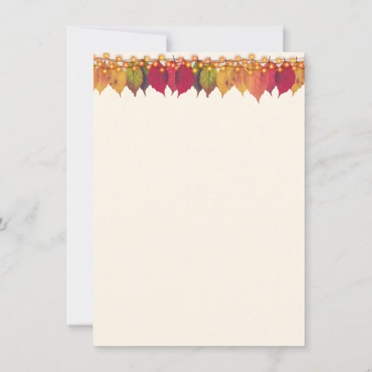 Aangepaste foto bespaart de najaarse datumverlicht aankondiging (Achterkant)