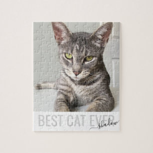 Aangepaste foto Best Cat Ever Custom Pet Jigzaag Legpuzzel