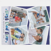 Aangepaste foto 'Best Dad Ever' Keepomwille Fleece Deken (Voorkant (Horizontaal))