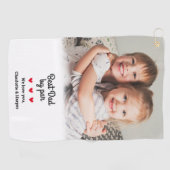 Aangepaste foto Best Dad van Par Fathers Day Golfe Golfhanddoek (Horizontaal)