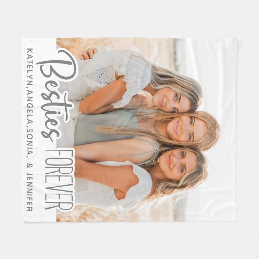 Aangepaste foto Best Friends Forever Fleece Blanke Deken (Voorkant (Horizontaal))