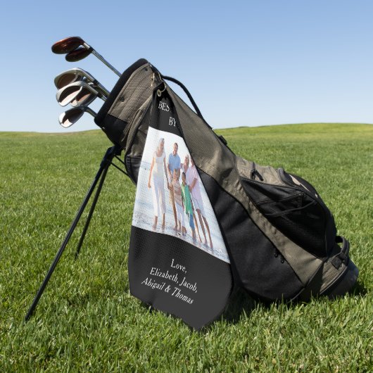 Aangepaste foto Best Grandpa by Par Golfhanddoek (Groen)