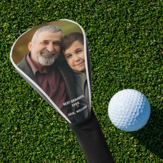 Aangepaste foto Best Grandpa Ever Fathers Day Gift Golfheadcover