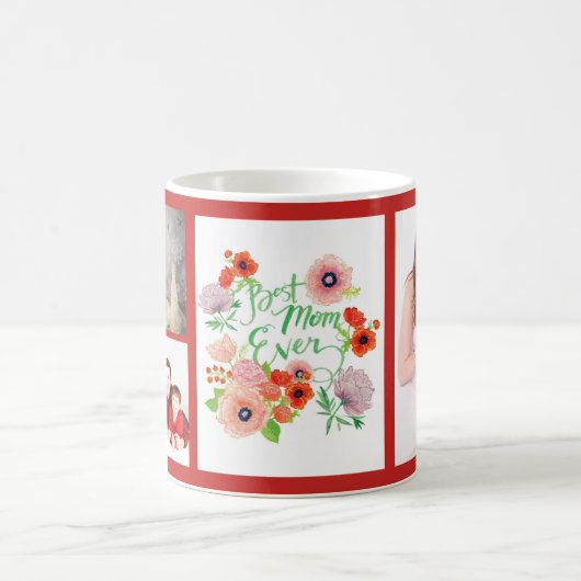 Aangepaste foto Best mam Ever Red Morphing Mok (Center)