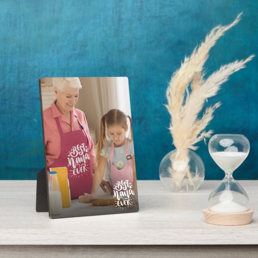 Aangepaste foto Best Nana Ever Grandma Gift Fotoplaat (Zijkant)