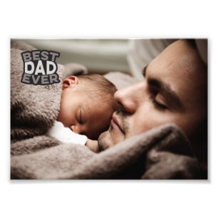 Aangepaste foto BESTE DAD OOIT Afdruk