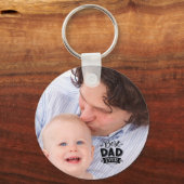 Aangepaste foto BESTE DAD OOIT Fathers Day Cadeau Sleutelhanger (Voorkant)