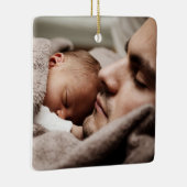 Aangepaste foto BESTE DAD OOIT Keramisch Ornament (Rechts)