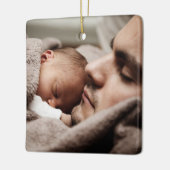 Aangepaste foto BESTE DAD OOIT Keramisch Ornament (Links)
