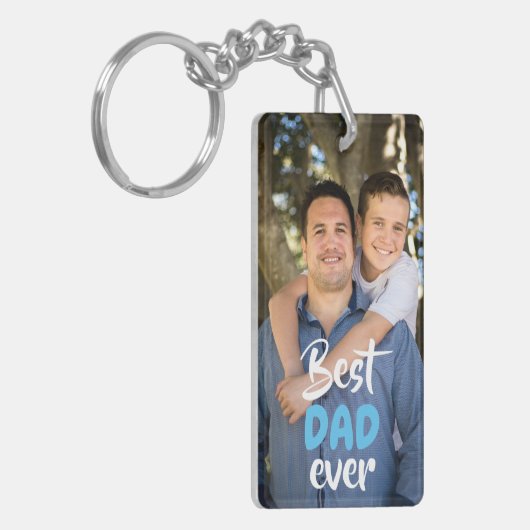 Aangepaste foto. Beste DAD ooit. Sleutelhanger (Voorkant Links)