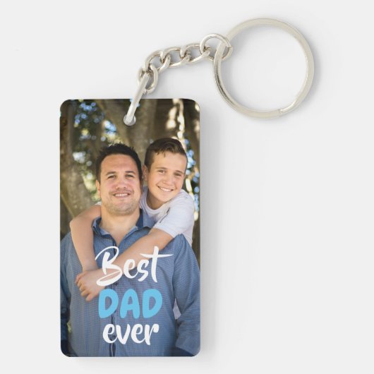 Aangepaste foto. Beste DAD ooit. Sleutelhanger (achterkant)