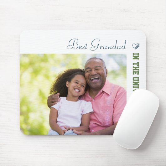 Aangepaste foto - Beste Grandad in het Universum Muismat (Met muis)