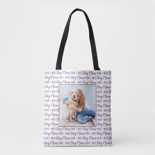 Aangepaste foto Beste hond Mam Tote Bag (Voorkant)