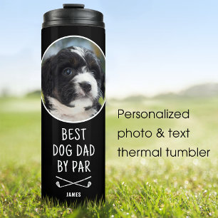 Aangepaste foto Beste hond papa door Par Black Thermosbeker