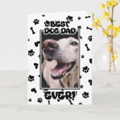 Aangepaste foto Beste hond papa ooit Vaderdag Kaart (Gele Bloem)