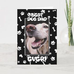 Aangepaste foto Beste hond papa ooit Vaderdag Kaart