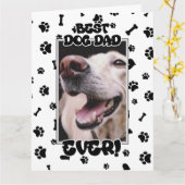 Aangepaste foto Beste hond papa ooit Vaderdag Kaart (Gele Bloem)