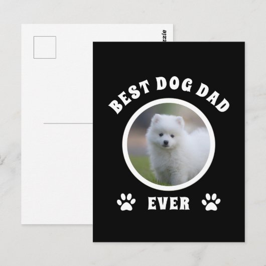 Aangepaste foto beste hond vader ooit briefkaart (Voorkant / Achterkant)