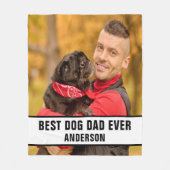 Aangepaste foto beste hond vader ooit fleece deken (Voorkant)