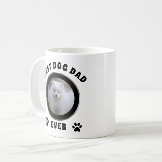 Aangepaste foto beste hond vader ooit koffiemok (Voorkant links)