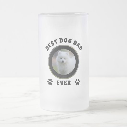 Aangepaste foto beste hond vader ooit matglas bierpul (Center)