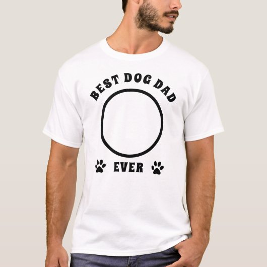 Aangepaste foto beste hond vader ooit t-shirt (Voorkant)