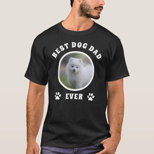 Aangepaste foto beste hond vader ooit t-shirt (Voorkant)