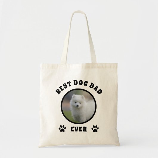 Aangepaste foto beste hond vader ooit tote bag (Voorkant)