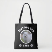 Aangepaste foto beste hond vader ooit tote bag (Voorkant)
