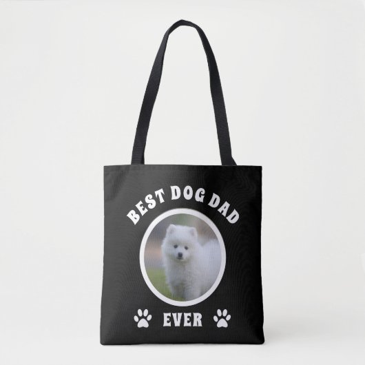 Aangepaste foto beste hond vader ooit tote bag (Voorkant)