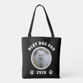 Aangepaste foto beste hond vader ooit tote bag (Achterkant)
